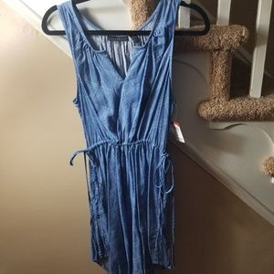 Drawstring waist dress